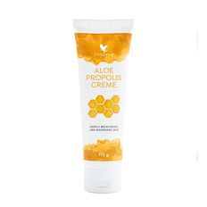 A rich, creamy blend of aloe vera, bee propolis and camomile that helps maintain healthy, beautiful skin tone and texture. The Aloe Propolis Creme’s moisturising and conditioning properties make for an excellent everyday moisturiser and helps to soothe irritation. N.B. Suitable for people prone to dry skin conditions. Contains lanolin.
<b>'Aloe Propolis Creme' was awarded the EXCELLENT rating in dermatological tests carried out by Dermatest®.</b>
<div></div>