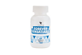 Get sweet relief from temptations with&nbsp;<b>Forever Sensatiable</b>.<br /><br />A delicious, chewable tablet containing oats and yeast hydrolysate protein,&nbsp;<b>Forever Sensatiable</b>&nbsp;is your ideal go-to when looking for sweet relief from temptations throughout the day.&nbsp;Suitable for vegetarians and boasting a delightful lemon flavour,&nbsp;<b>Forever Sensatiable</b>&nbsp;contains glucomannan extracted from elephant yam. Then there’s the added benefit of the honey powder deriving from pure honey – an ingredient nutritionally better for you than traditional sugars.<br /><br />&nbsp;<b>Forever Sensatiable</b>&nbsp;are chewable, easy to take (with water) and perfect for those who like their supplements on-the-go.<br /><br />&nbsp;If you’ve been looking for sweet relief from temptations, you’re going to love&nbsp;<b>Forever Sensatiable</b>.<br /><br /><b>Get sweet relief from temptations<br /><br /></b>
<ul><li>Contains glucomannan and yeast hydrolysate protein</li><li>Chewable and easy to take with water</li><li>Delicious lemon flavour</li><li>Suitable for vegetarians</li></ul>