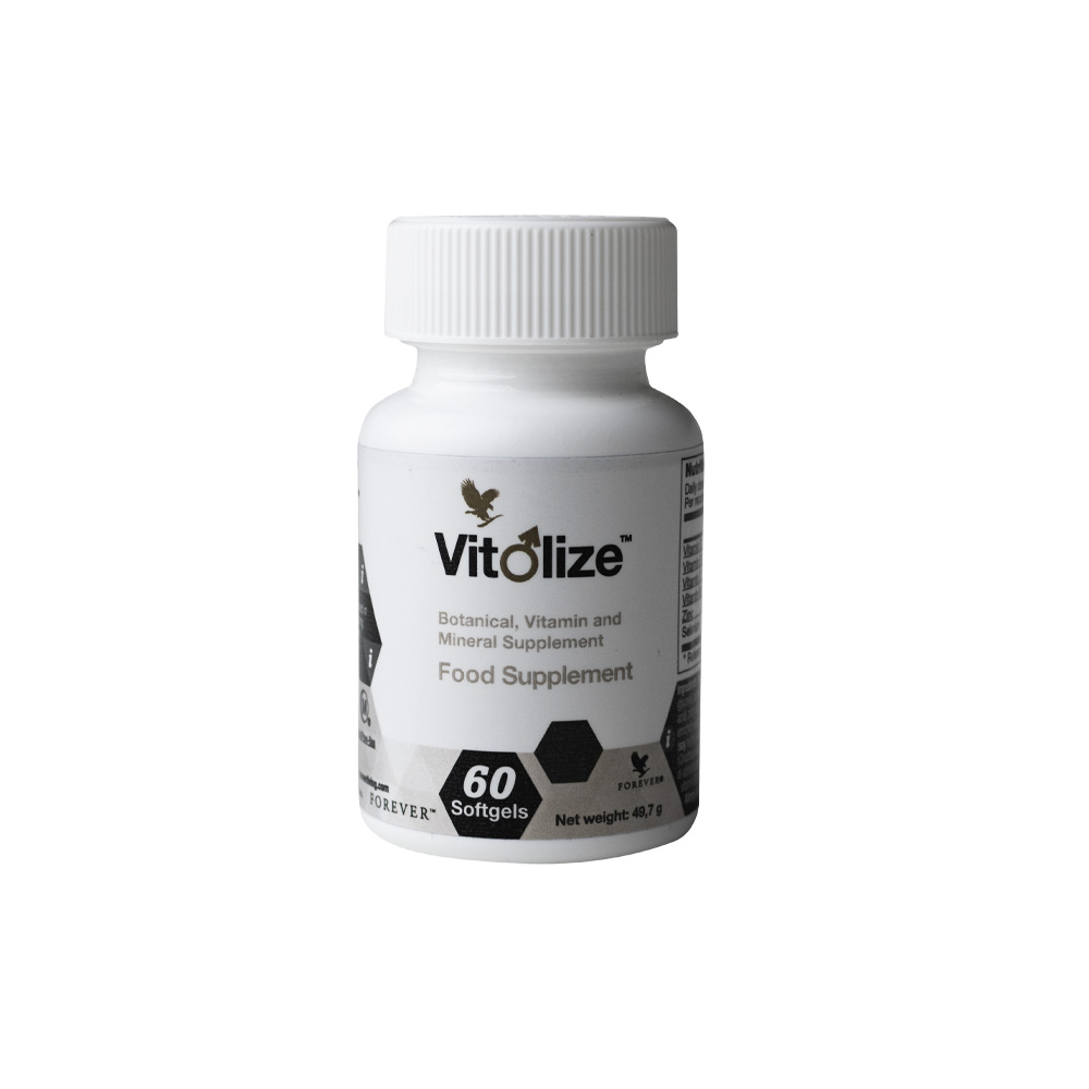  Vitolize (for men) contains a high quality blend of herbs, vitamins and minerals including zinc, which contributes to normal fertility and reproduction.