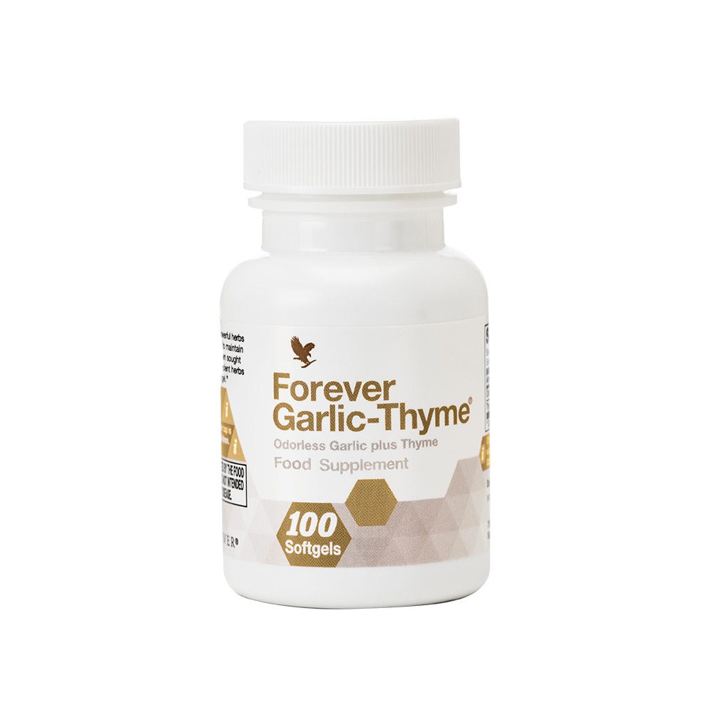 Garlic and thyme are powerful ingredients with properties that are said to promote good health; in fact, these herbs can be traced back thousands of years for their dietary uses. For full benefit, take one of these odourless softgels with each meal. N.B. Contains soy.