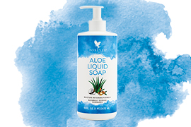 Cleanse and moisturise with Forever’s Aloe Liquid Soap. 